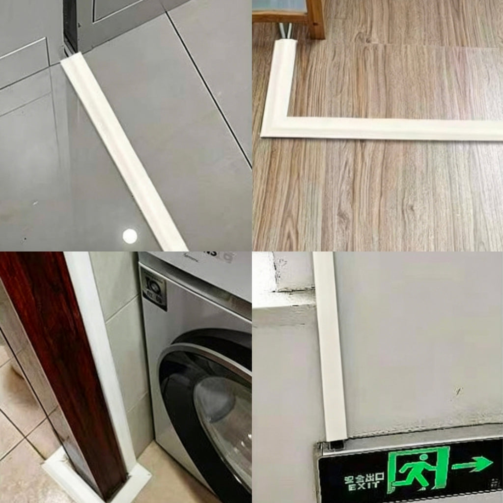 New PVC 1/3pcs self-adhesive flat cable management channel for the floor, conceals electrical wires, network cables, and plug cables, suitable for surface installation, prevents trampling, and hides unsightly wires