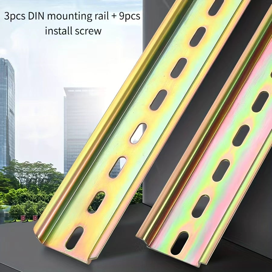 DIN C45 Mounting Rail 3pc+9pcs install screw